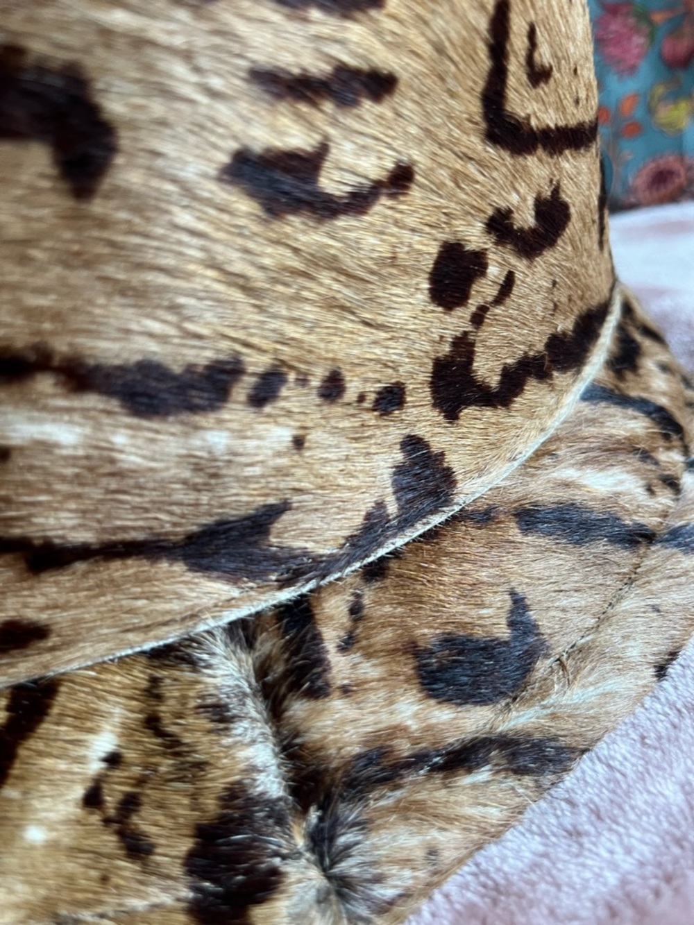 Talbots Leopard Faux-Fur Bucket Hat in Brown and Black - Picture 4 of 5